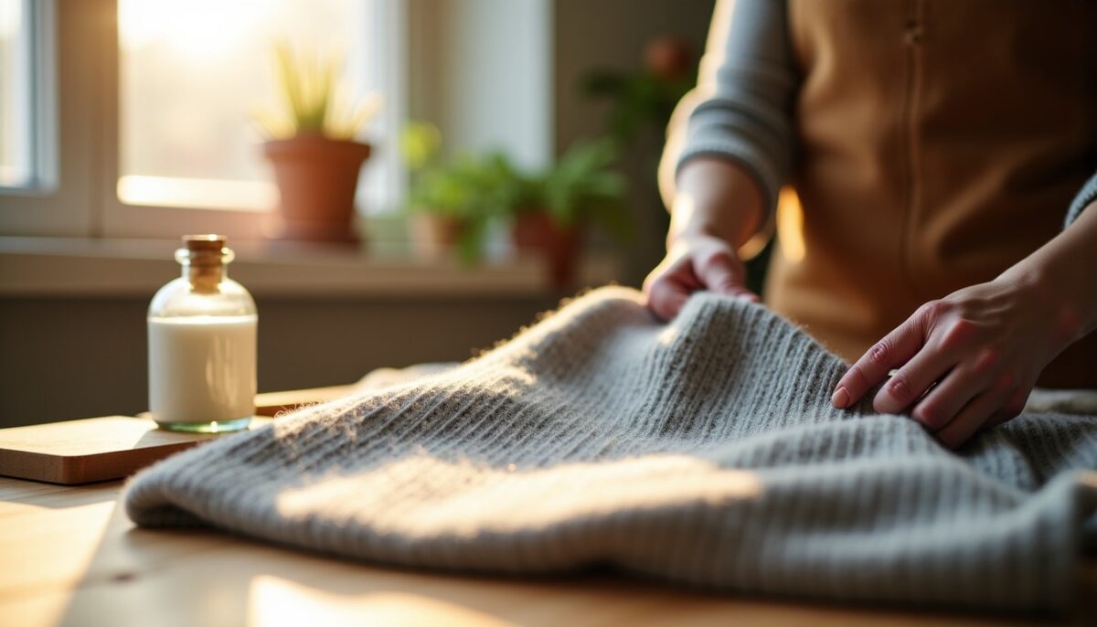 Astuce pratique : redonner douceur et taille à un pull cachemire rétréci grâce au vinaigre blanc